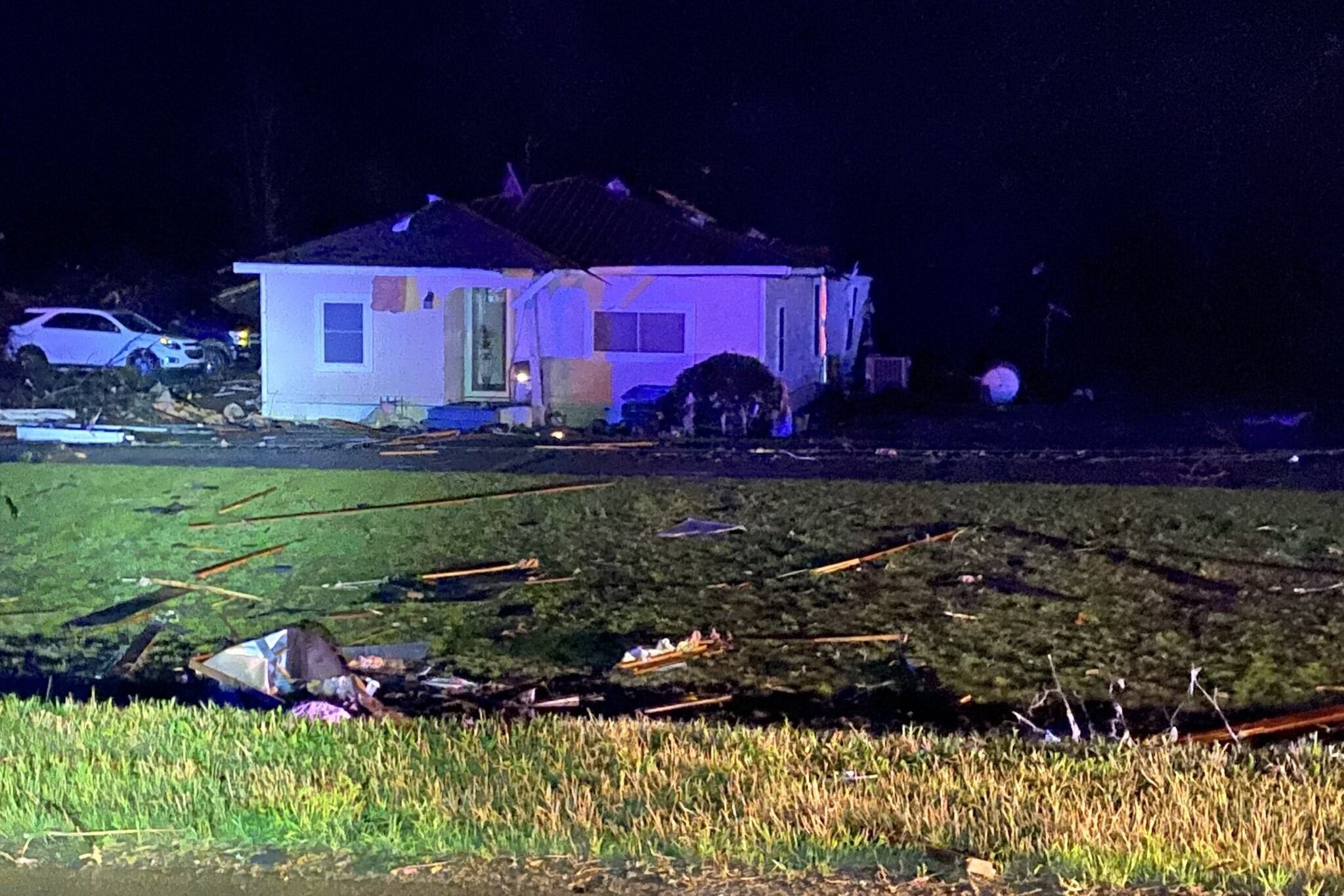 Destrozos en Misisipi, Estados Unidos, tras un fuerte temporal. (Foto: Agencia de gestión de emergencias de Misisipi, MEMA)