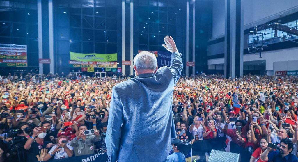 Lula en un acto de campaña, este 13 de julio. Foto: Twitter de Lula