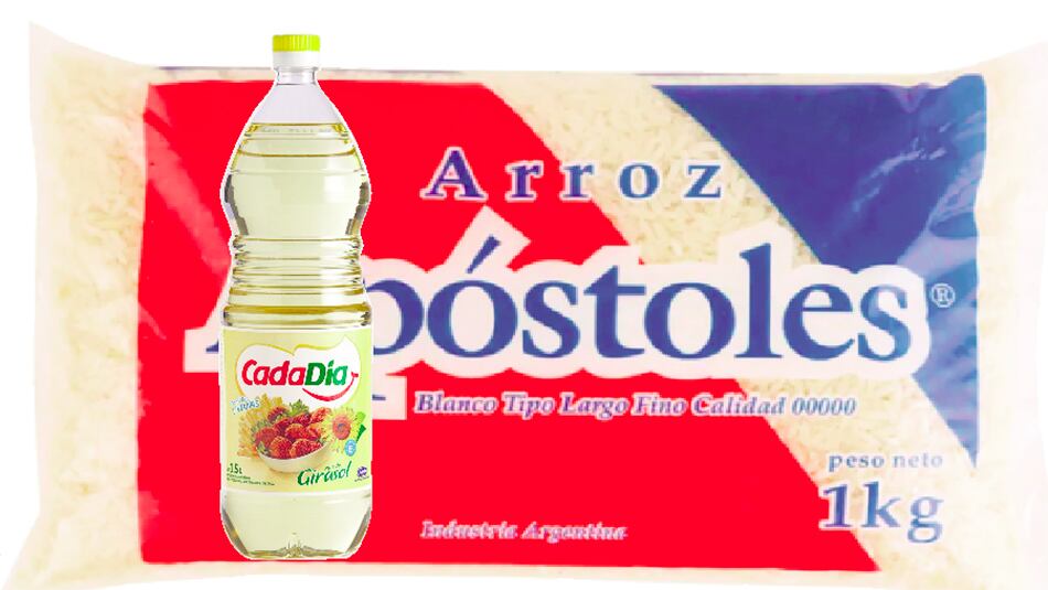 El arroz Apóstoles y el aceite Cada Día integran el nuevo listado.