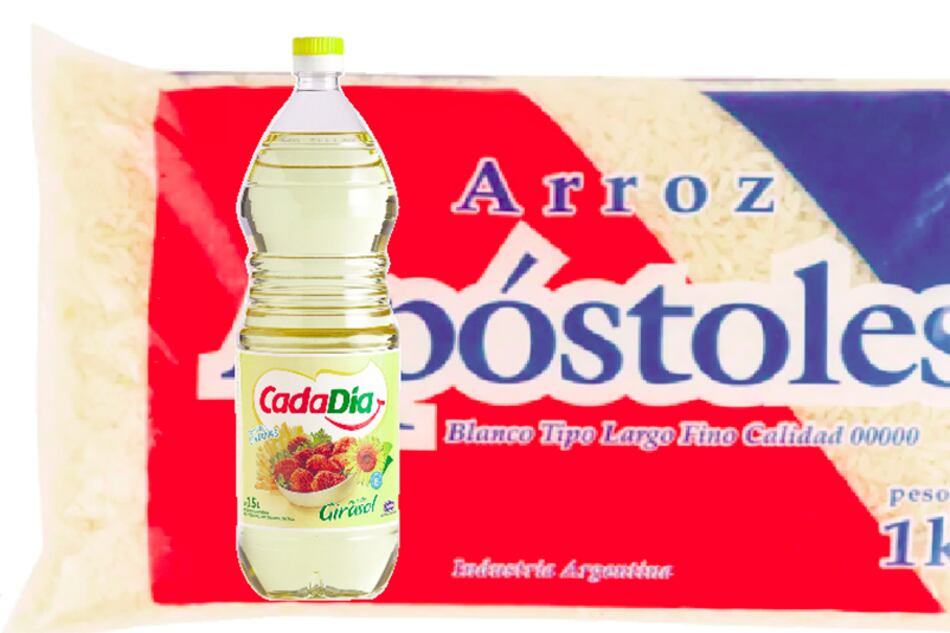 El arroz Apóstoles y el aceite Cada Día integran el nuevo listado.