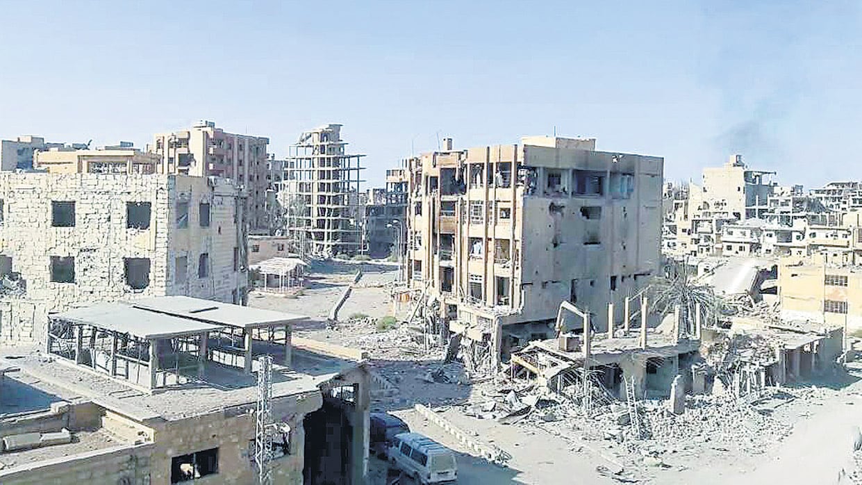 Deir Ezzor, después de ser retomada por tropas sirias.
