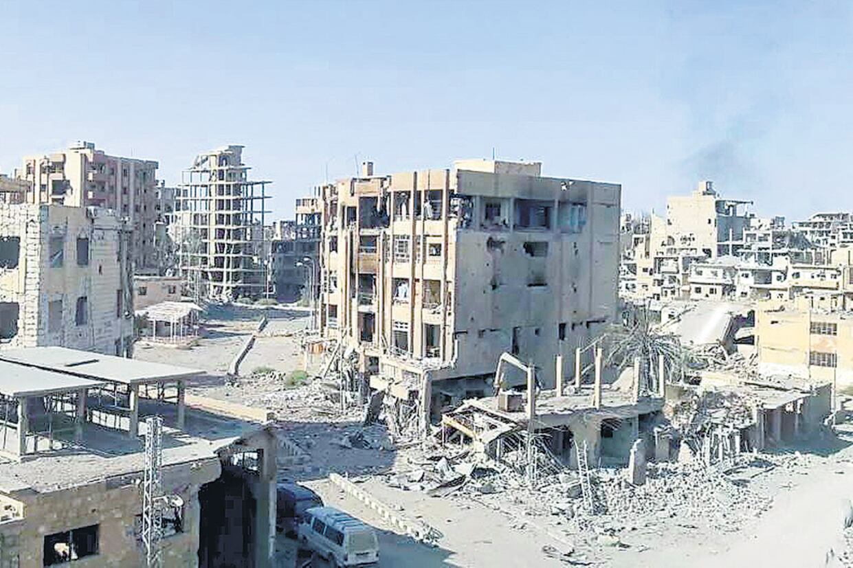 Deir Ezzor, después de ser retomada por tropas sirias.