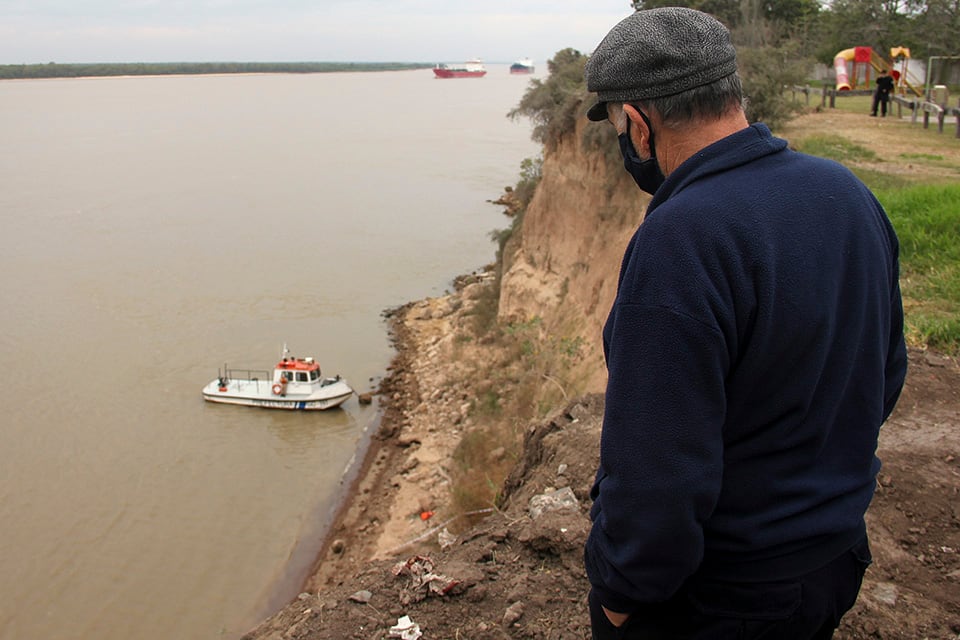 Alberto Perassi estuvo tres horas parado barranca arriba 