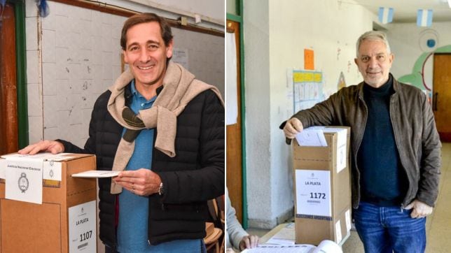 Julio Garro y Julio Alak durante la votación del domingo. 