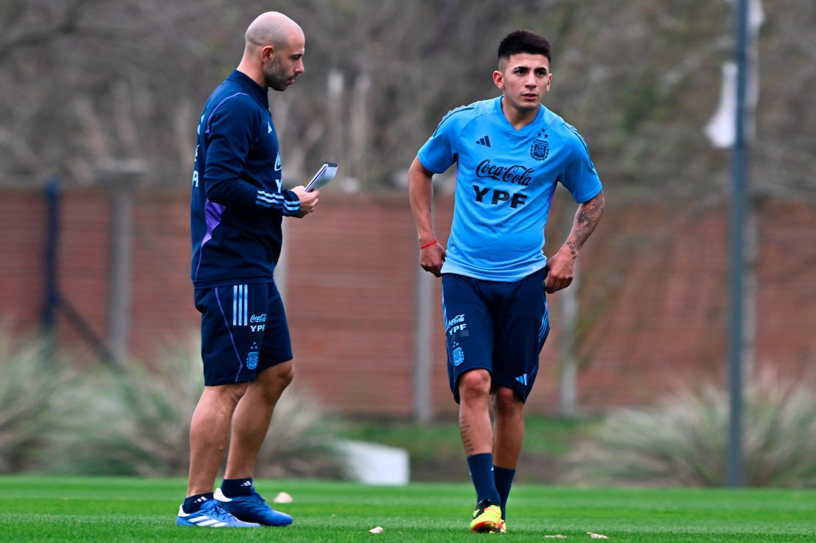 Mascherano durante un entrenamiento.