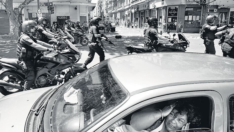 Protesta por la reforma previsional, 14 de diciembre.