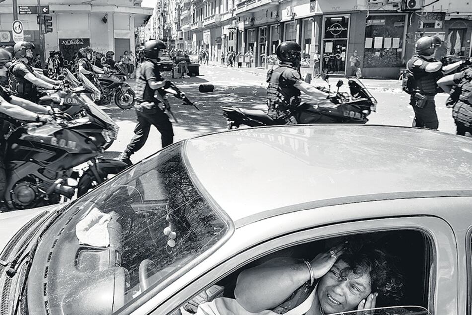 Protesta por la reforma previsional, 14 de diciembre.