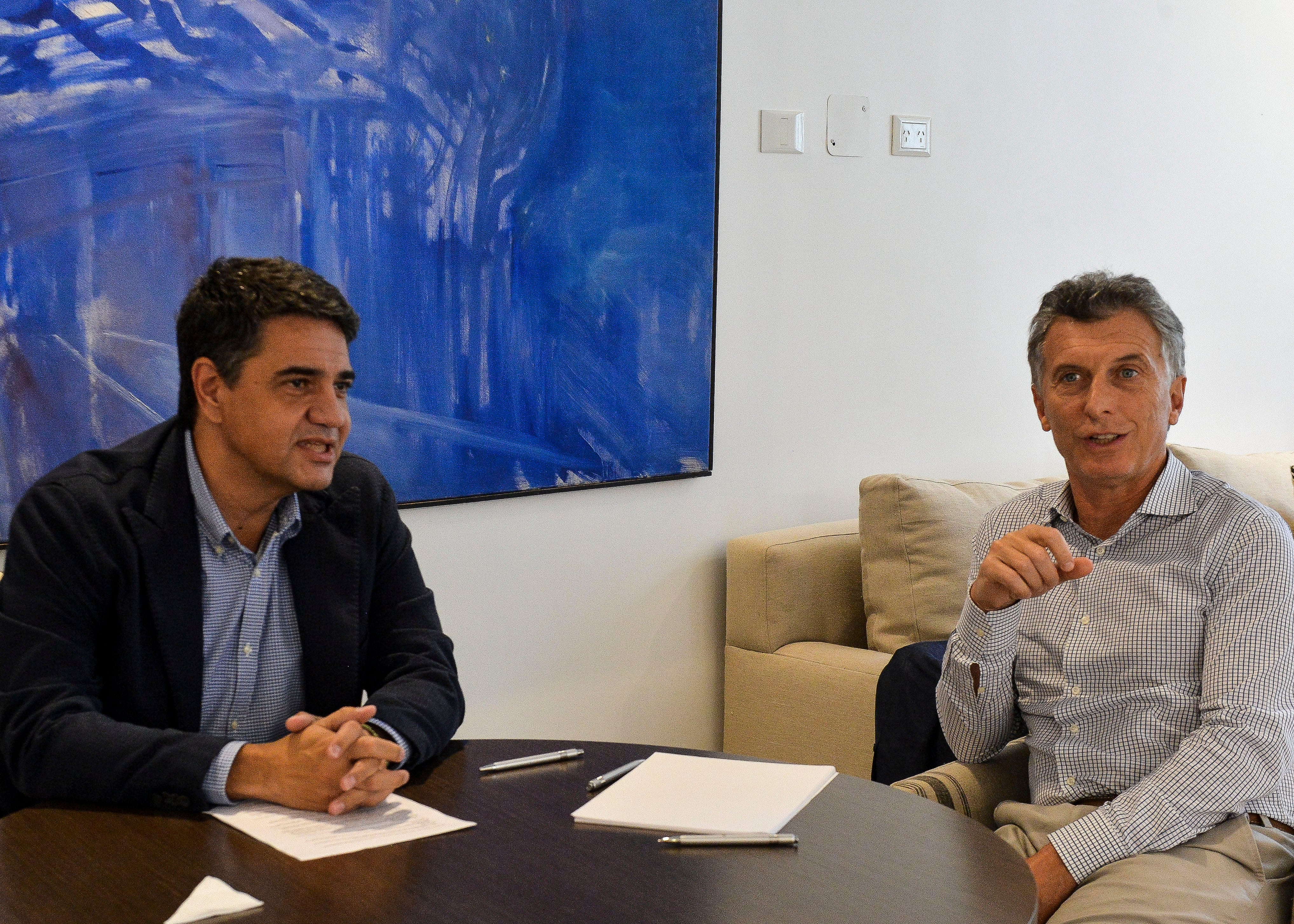 Mauricio Macri junto a su primo y delfín político en la Ciudad, Jorge Macri.