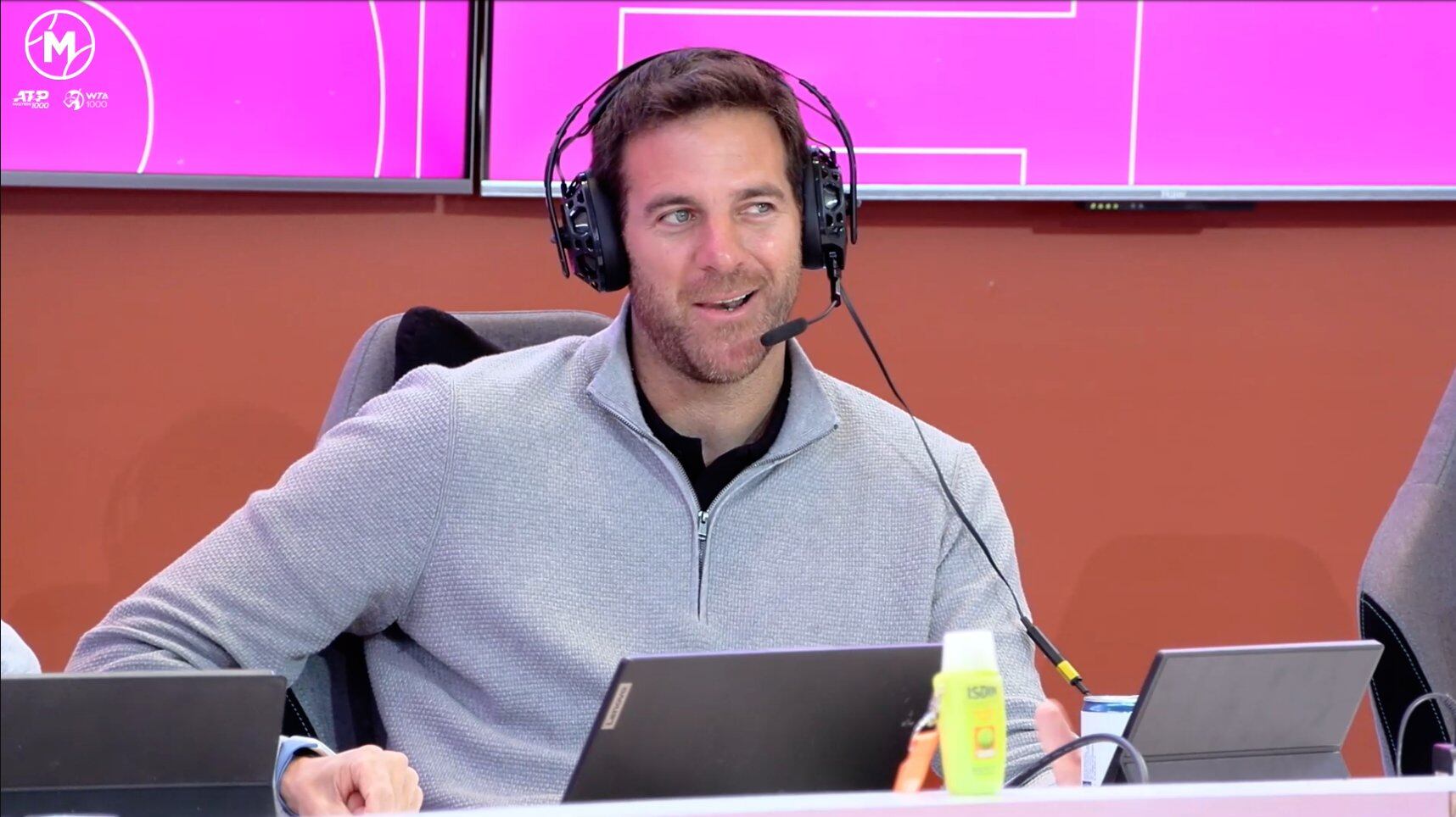 Del Potro, de visita en el torneo de Madrid.