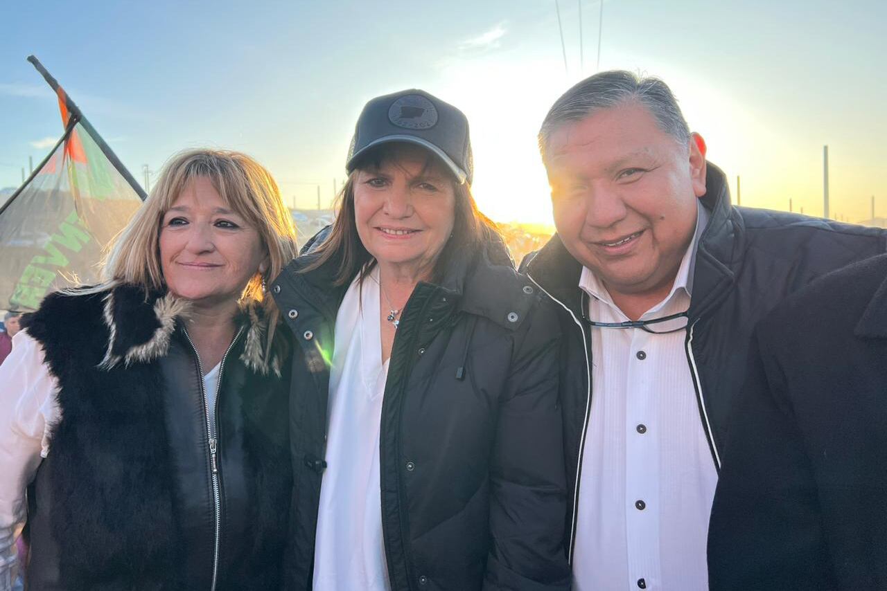 Patricia Bullrich, este jueves, en Chubut. 
