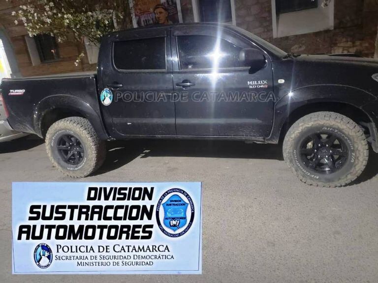 Uno de los vehículos robados