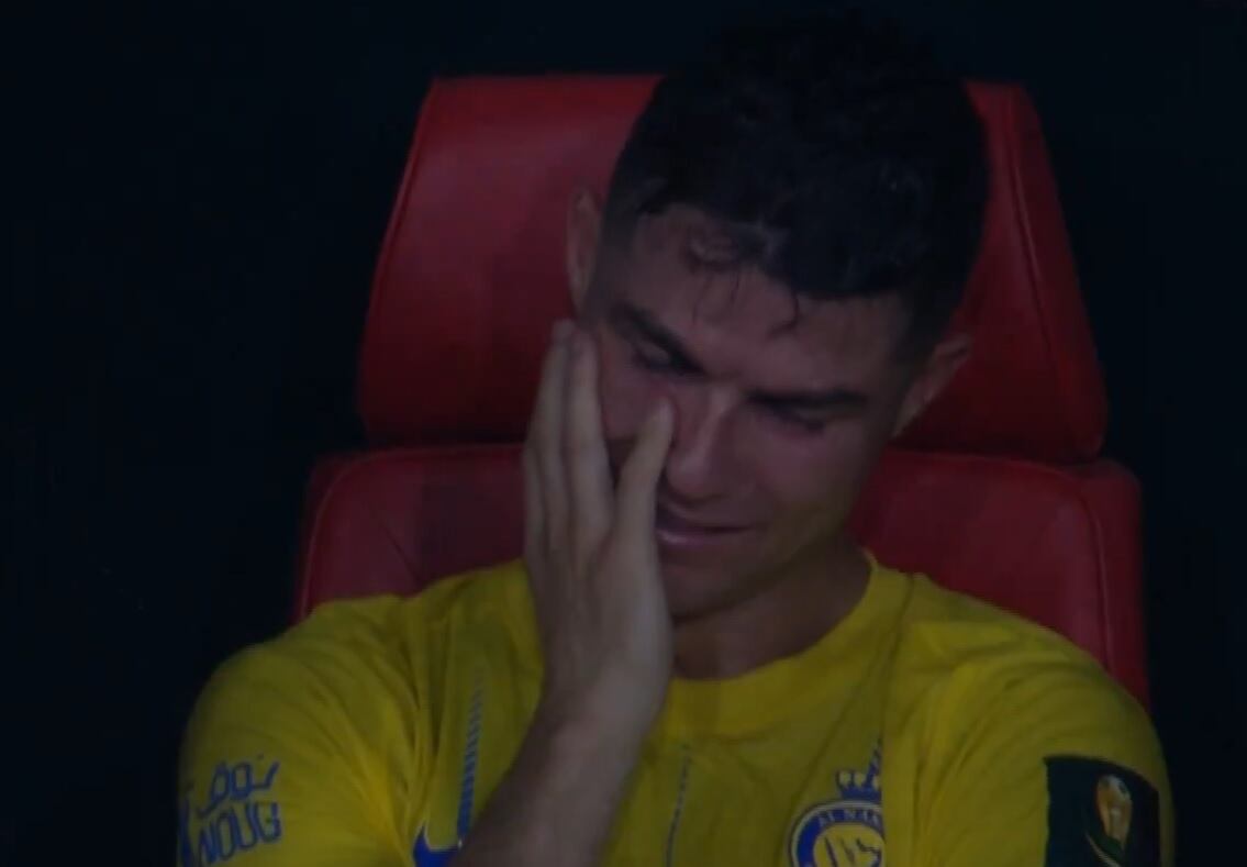 Las lágrimas de CR7 tras perder una final.