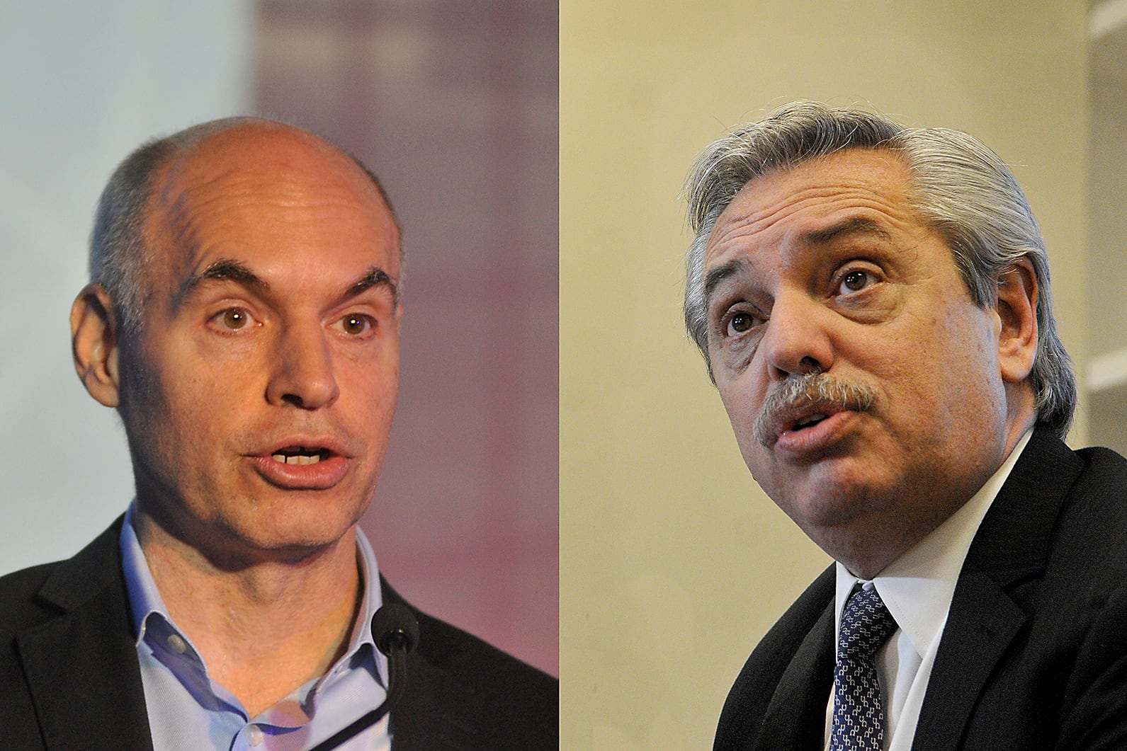 El Presidente Alberto Fernández y el jefe de Gobierno porteño, Horacio Rodríguez Larreta.