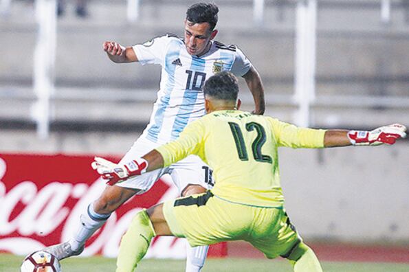 Gonzalo Maroni, autor del 1-0.