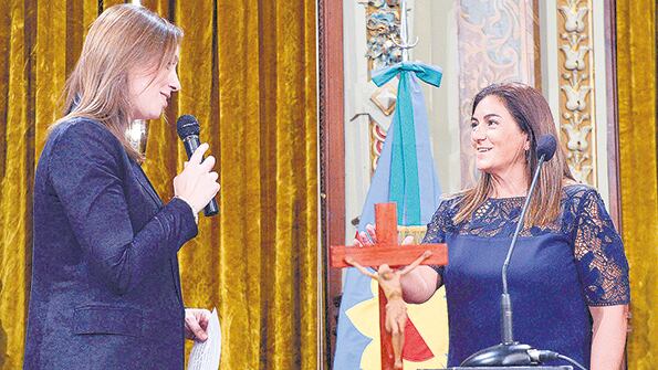 La gobernadora María Eugenia Vidal el día que le tomó juramento a María Fernanda Inza en su anterior cargo en la Provincia.