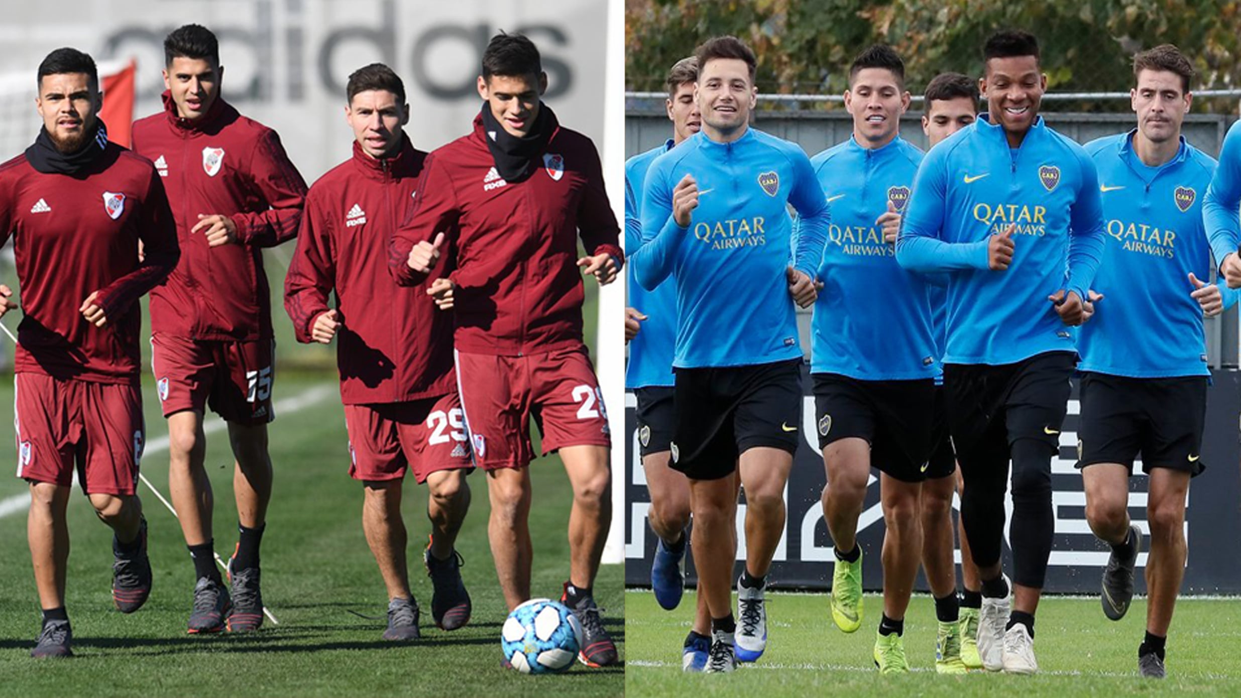 Los planteles se entrenaron con algunas novedades.