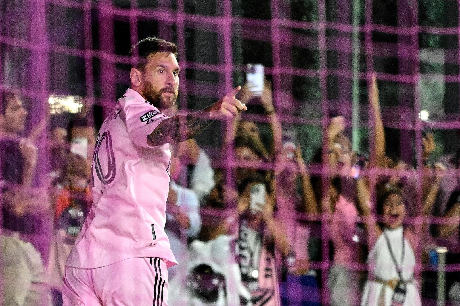 Messi lleva cinco goles entre tres partidos con la camiseta rosa del Inter Miami
