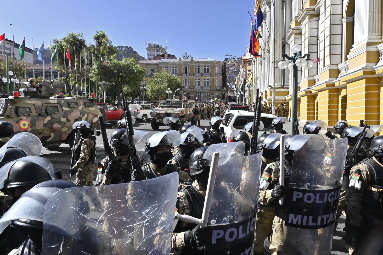 El Ejército en las calles de Bolivia