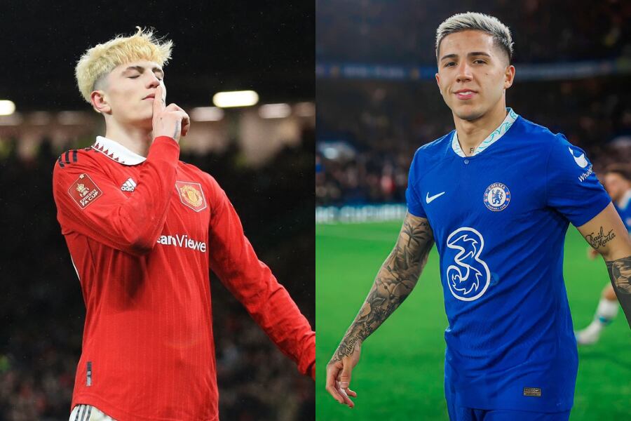 Alejandro Garnacho y Enzo Fernández. 