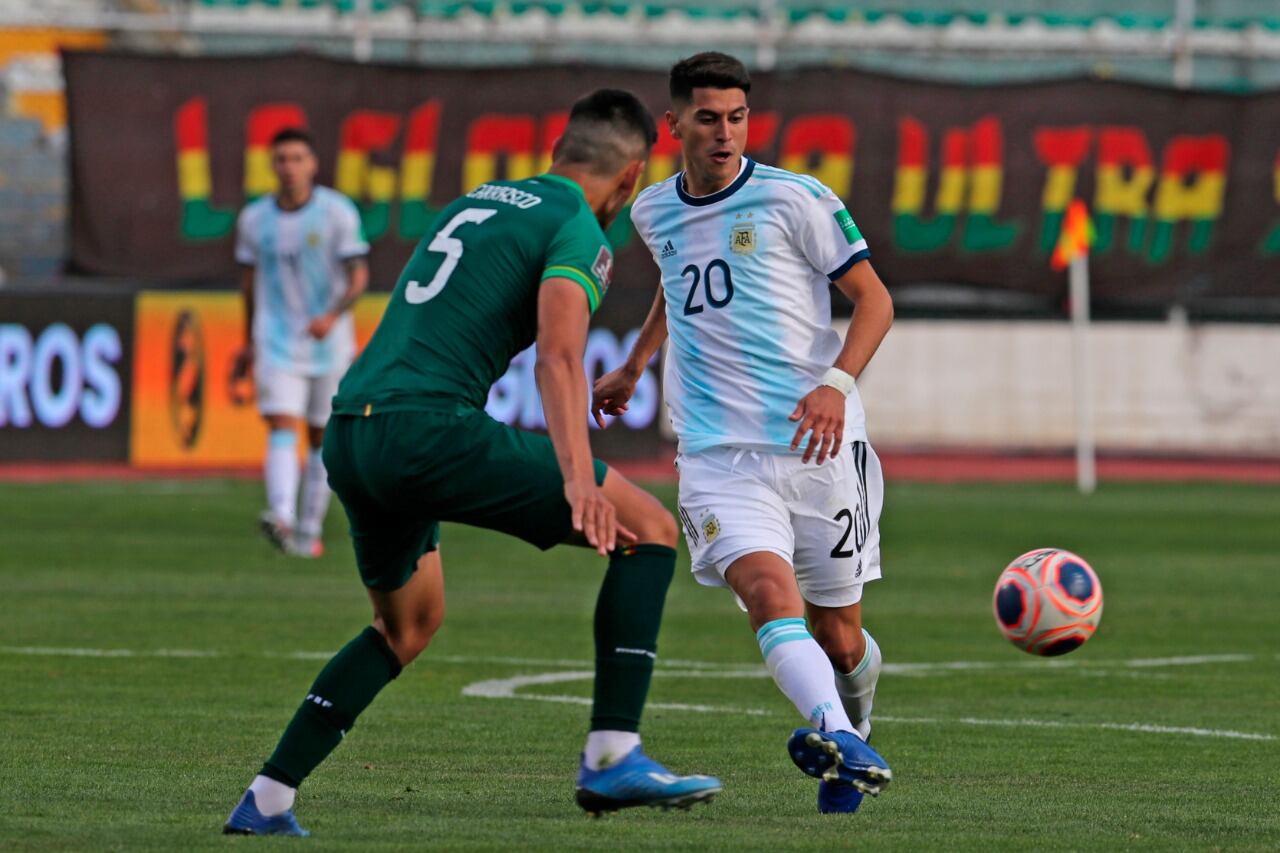 Exequiel Palacios, una de las figuras del partido en La Paz.