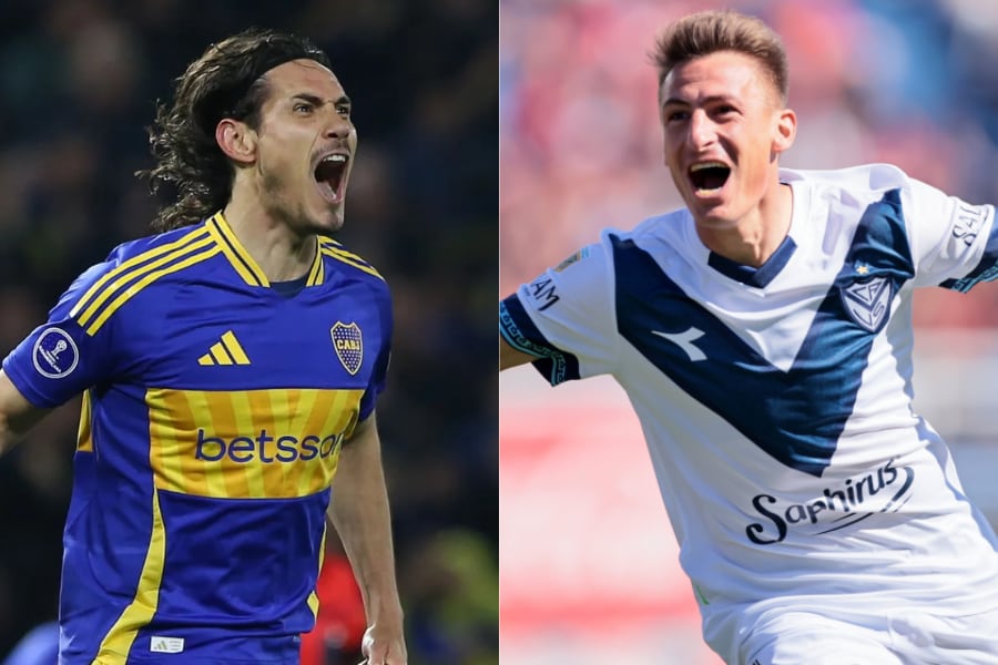 Edinson Cavani y Braian Romero. 