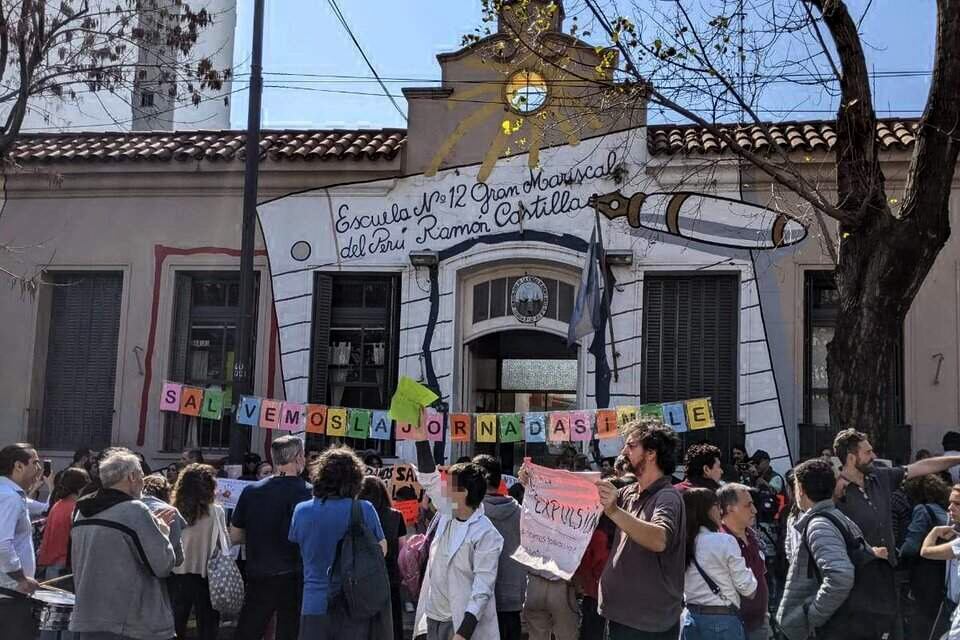 El momento en que se realizó el abrazo al Castilla.