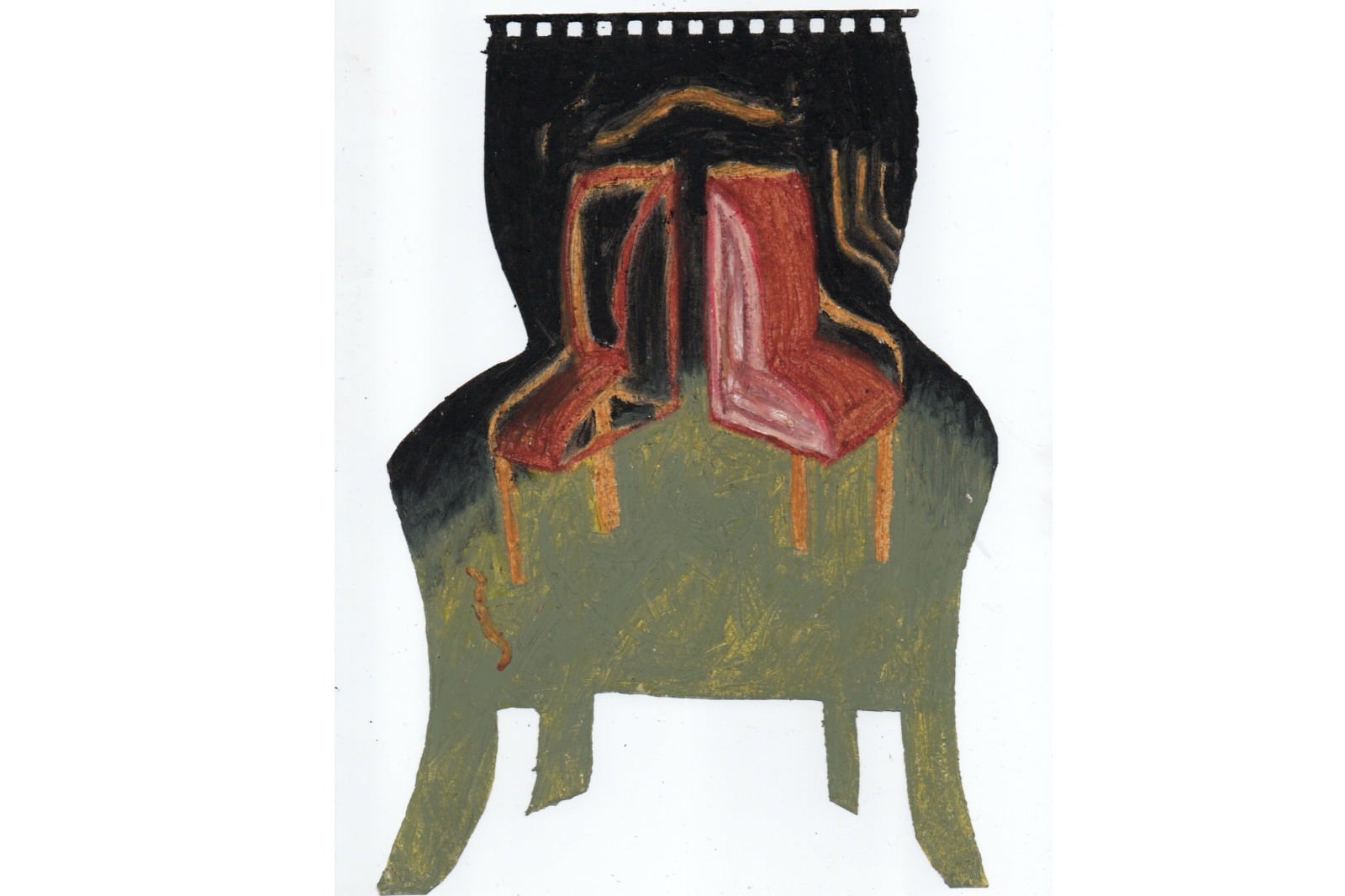 Algunas obras juegan con el marco.