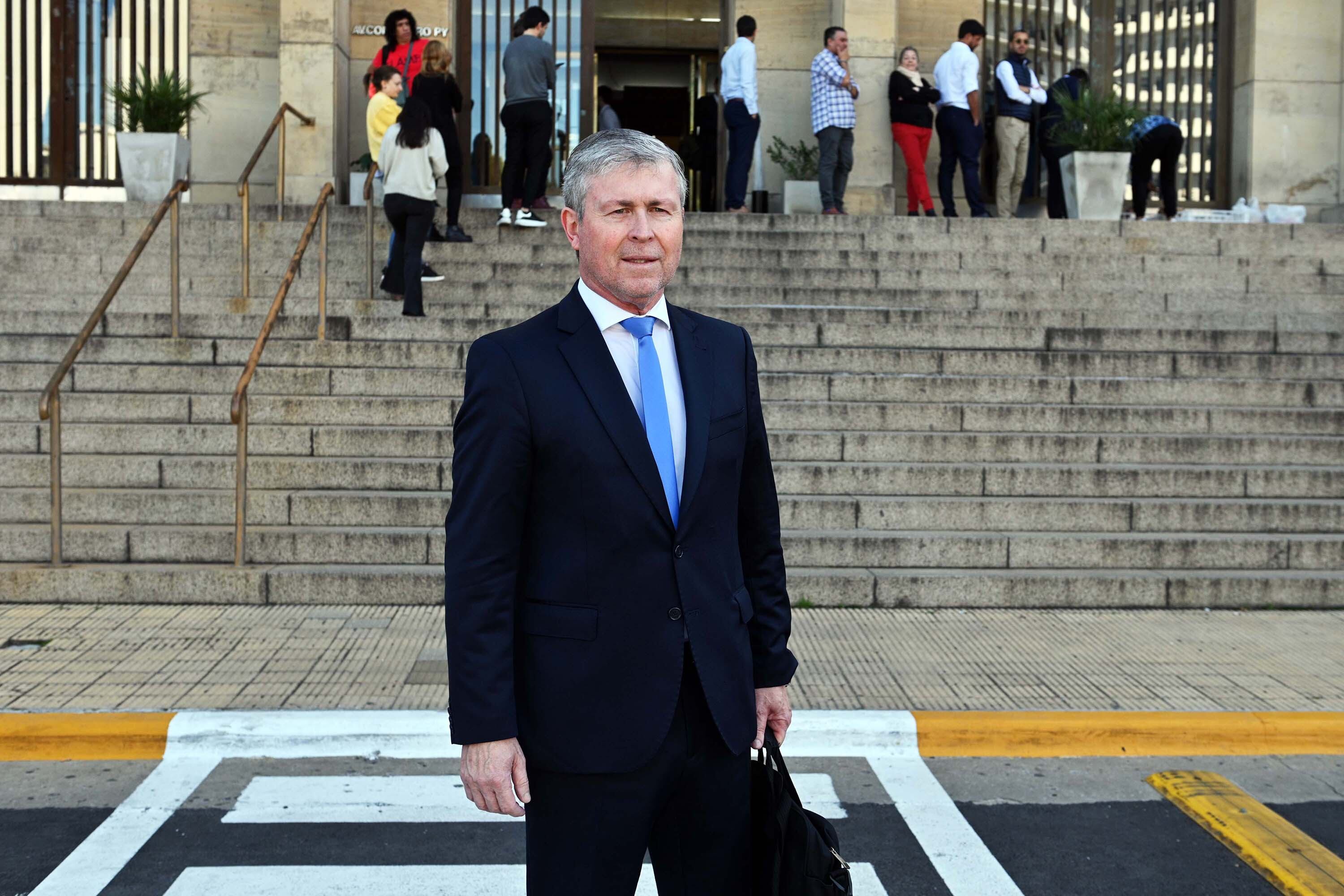 Héctor Marchi en Comodoro Py cuando declaró la semana pasada.