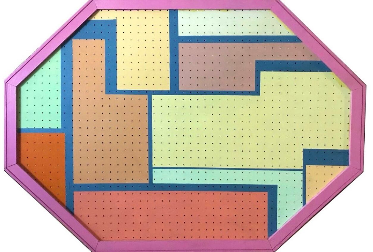 Pintura de Gumier Maier (1991), uno de los protagonistas del arte de los 90. Abajo: Tapa del libro, con obra de Marcelo Pombo.