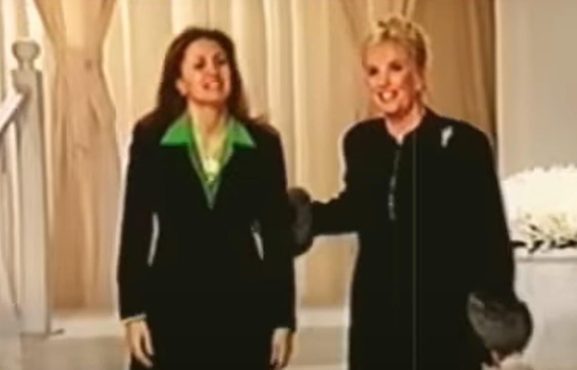 Suárez con Mirtha Legrand, el día del recordado almuerzo. 