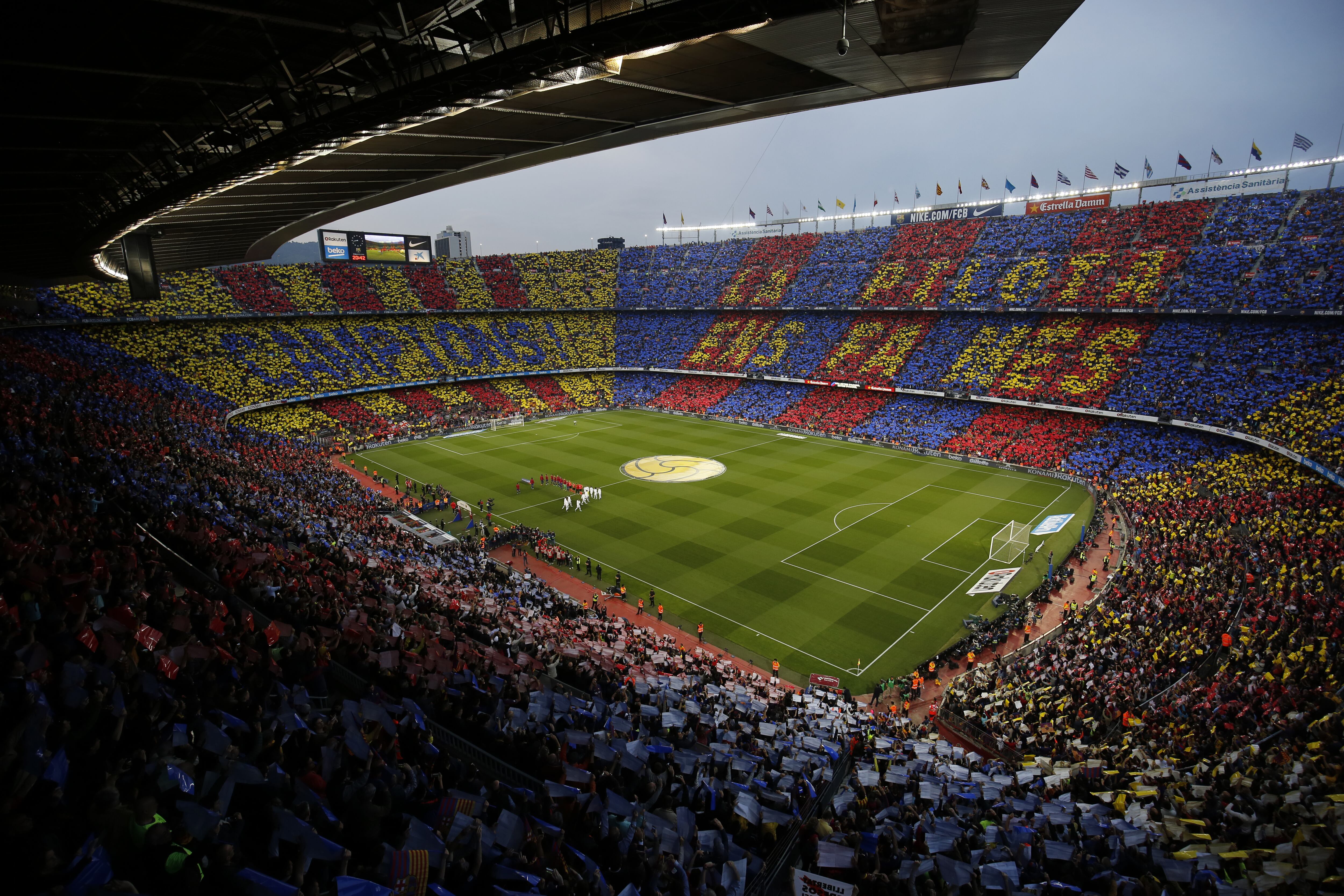 La imagen del Camp Nou en el último clásico Barcelona-Real Madrid.