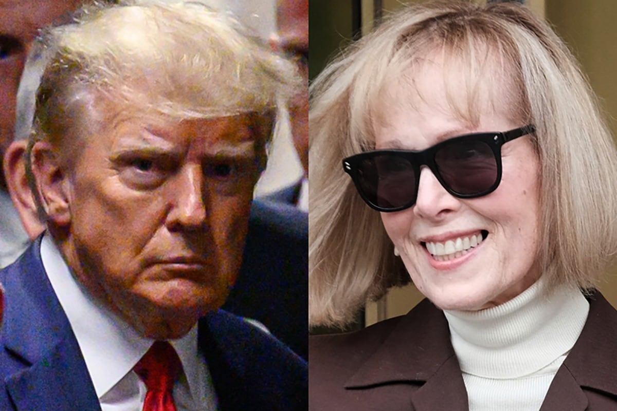 Donald Trump y su víctima E. Jean Carroll.