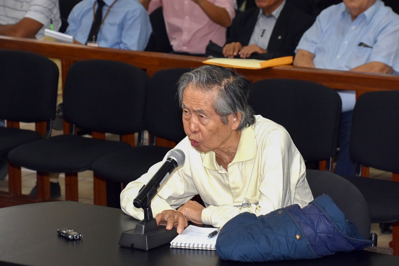 Fujimori en 2018 durante una audiencia judicial en Lima