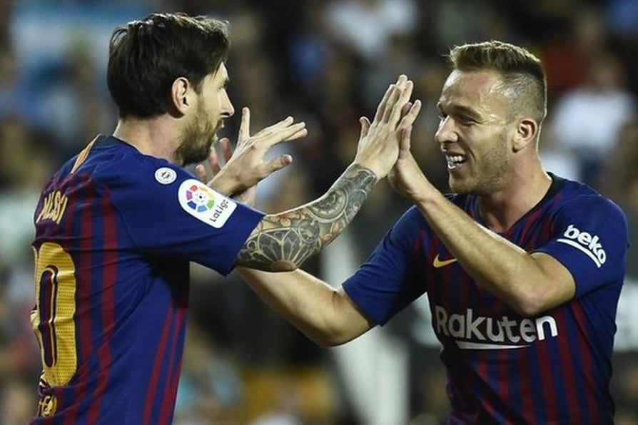 Messi y Arthur. Un festejo que no se repetirá más allá de 2020.