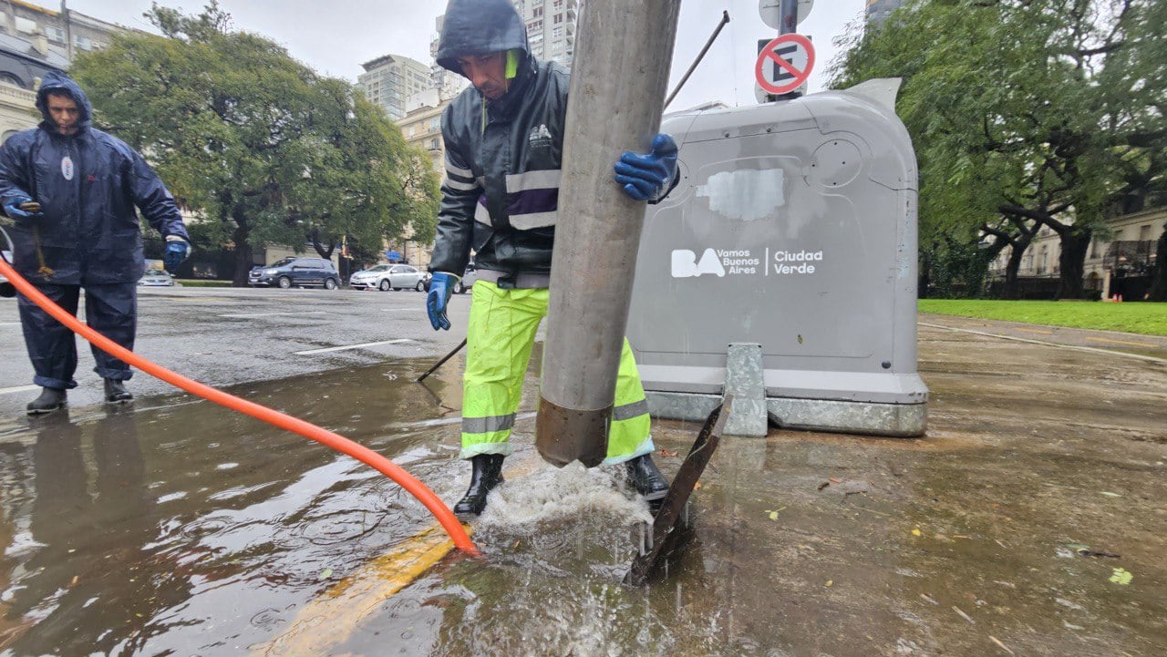 Las abundantes precipitaciones se hicieron sentir en CABA. Imagen: GCBA.