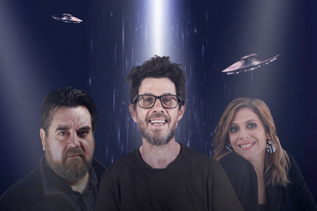 Carlos Portaluppi, Peto Menahem y Valeria Lois hacen esta noche la obra "Conspiranoico". 