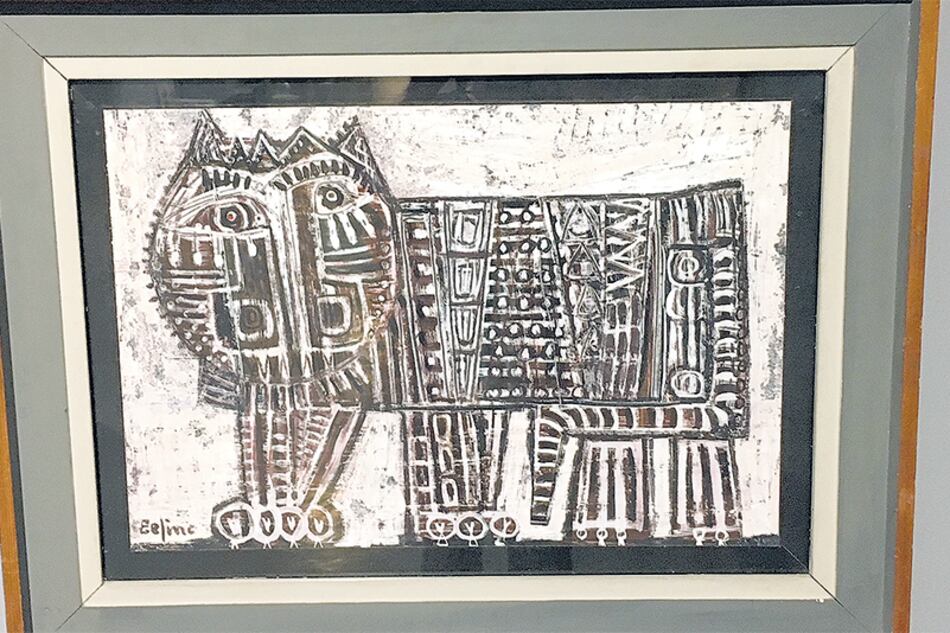 Obra de Fernando Espino, quien ilustró la tapa del libro Palo y hueso.