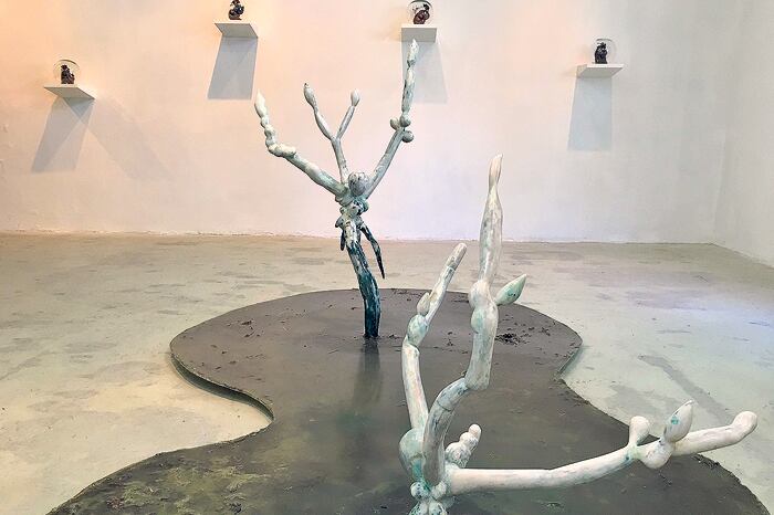 Vista parcial de la muestra de Miguel Harte en la galería Big Sur.