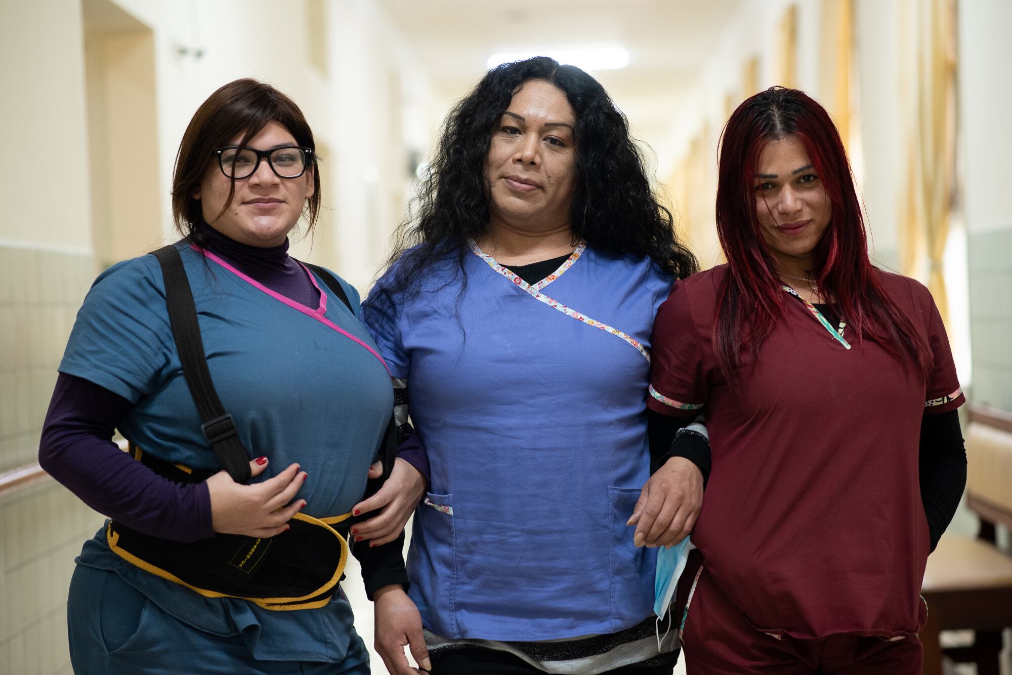 Maia Antesana, Yenifer Franco Pereira y Luciana Méndez.