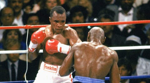 Sugar Ray Leonard, el día de su memorable regreso ante Marvin Hagler.
