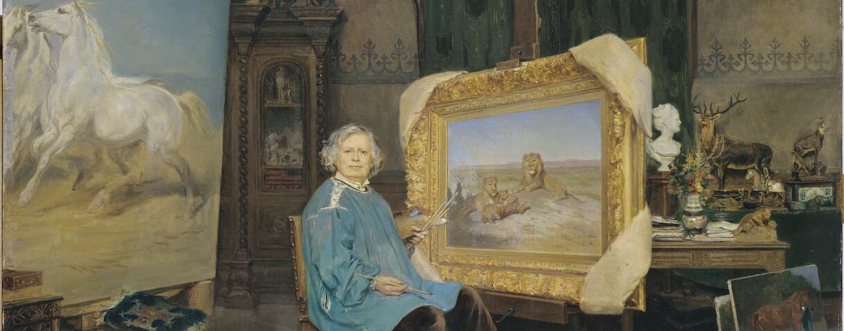 Rosa Bonheur retratada en su estudio, 1893