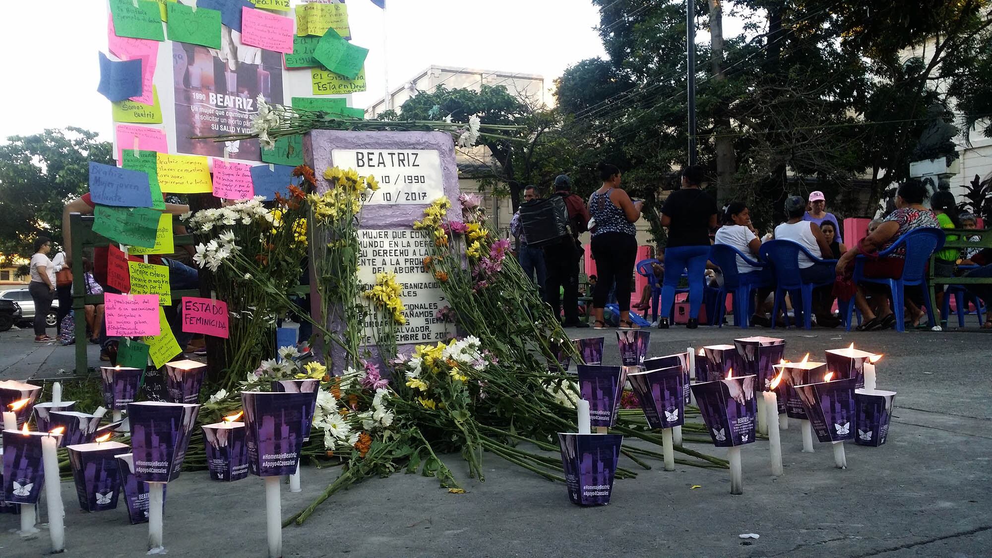 Homenaje a Beatriz en noviembre de 2017, a un mes de su muerte