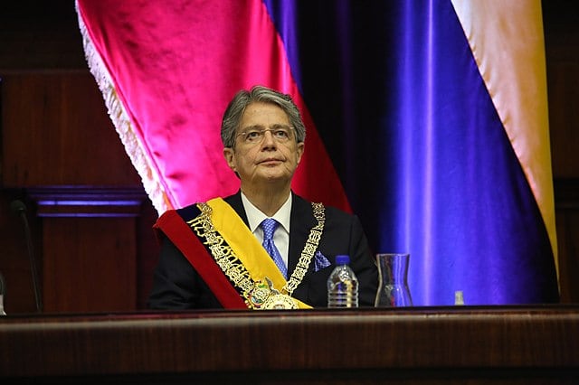 Presidente de Ecuador, Guillermo Lasso. Fuente: Wikimedia Commons.