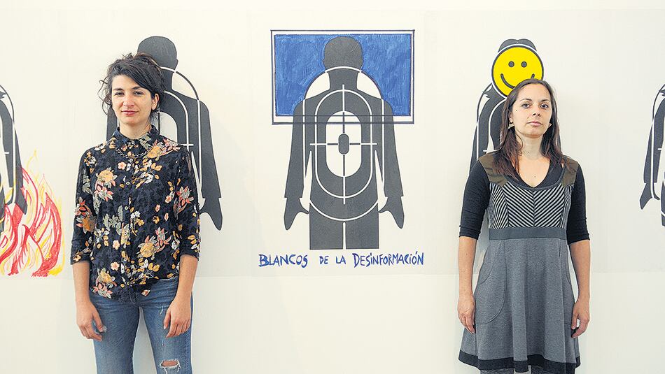 Lorena Bossi y Mariana Corral, integrantes del colectivo.