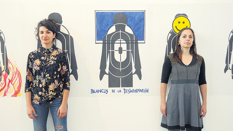 Lorena Bossi y Mariana Corral, integrantes del colectivo.