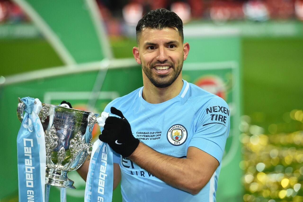 El Kun ganó cinco títulos de la Premier League con el Manchester City