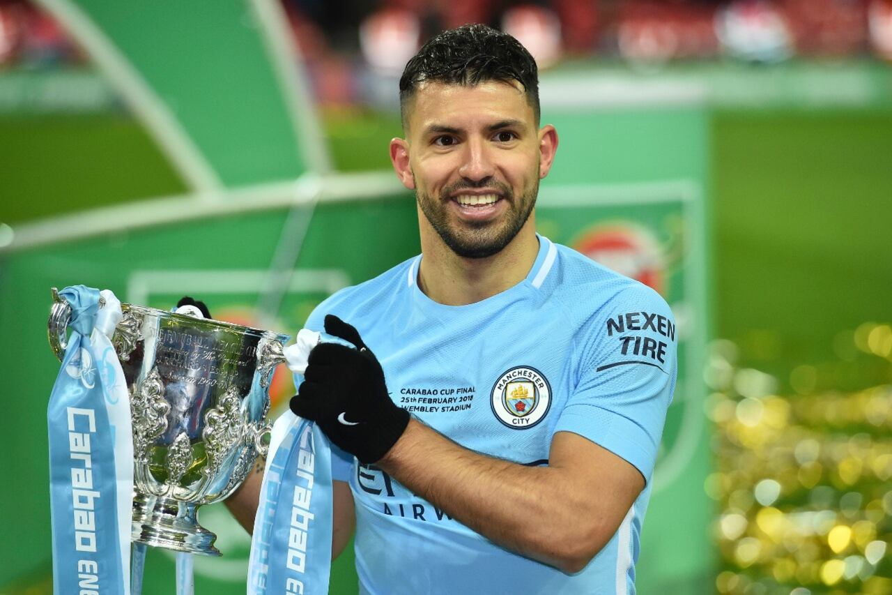 El Kun ganó cinco títulos de la Premier League con el Manchester City