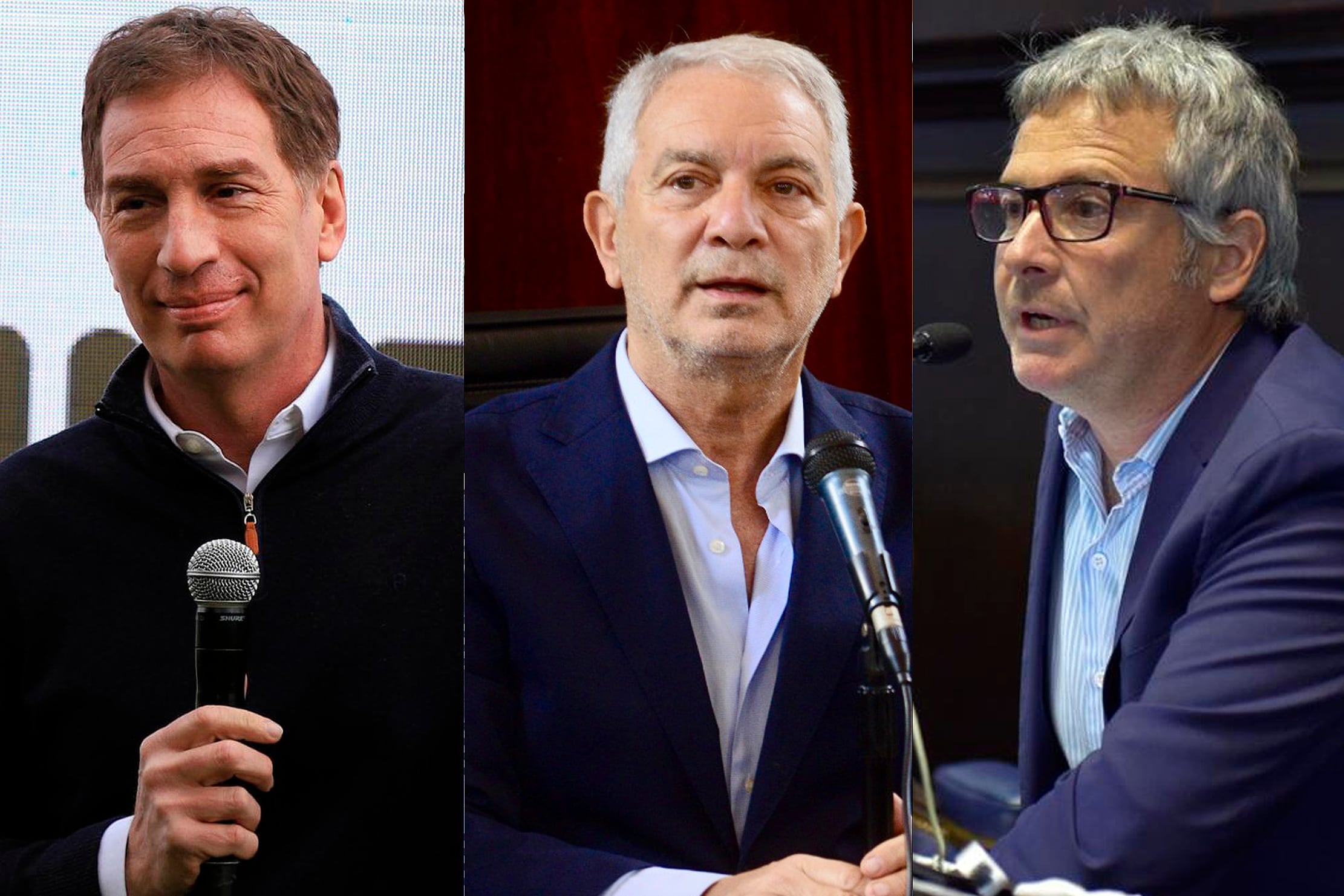 Diego Santili, Julio Alak y Guillermo Bardón, dirigentes que marcan el panorama político de cara a las elecciones provinciales.