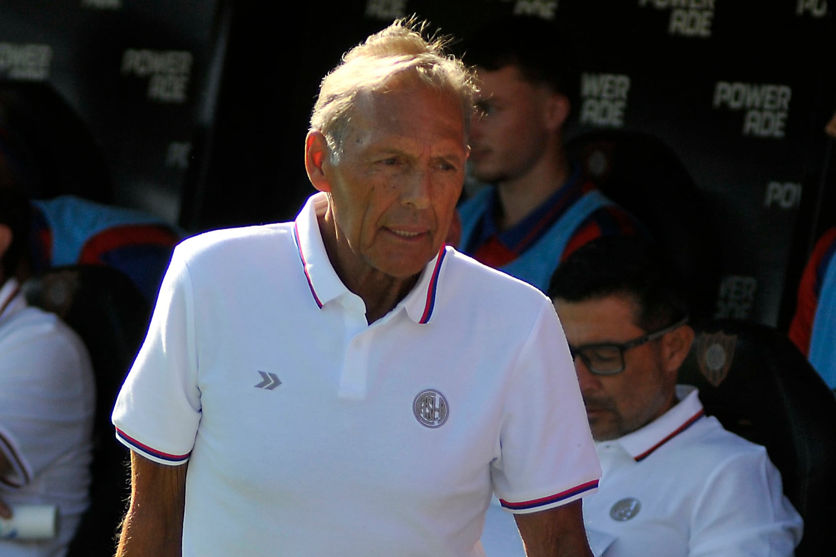 Russo durante el choque contra Platense. Fue su último partido en San Lorenzo.