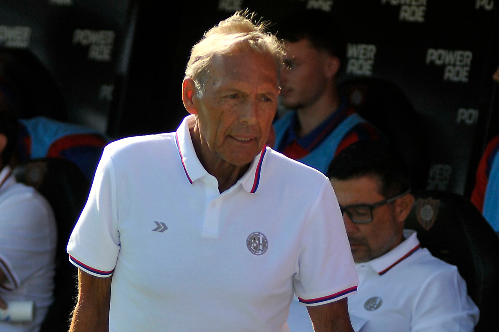 Russo durante el choque contra Platense. Fue su último partido en San Lorenzo.